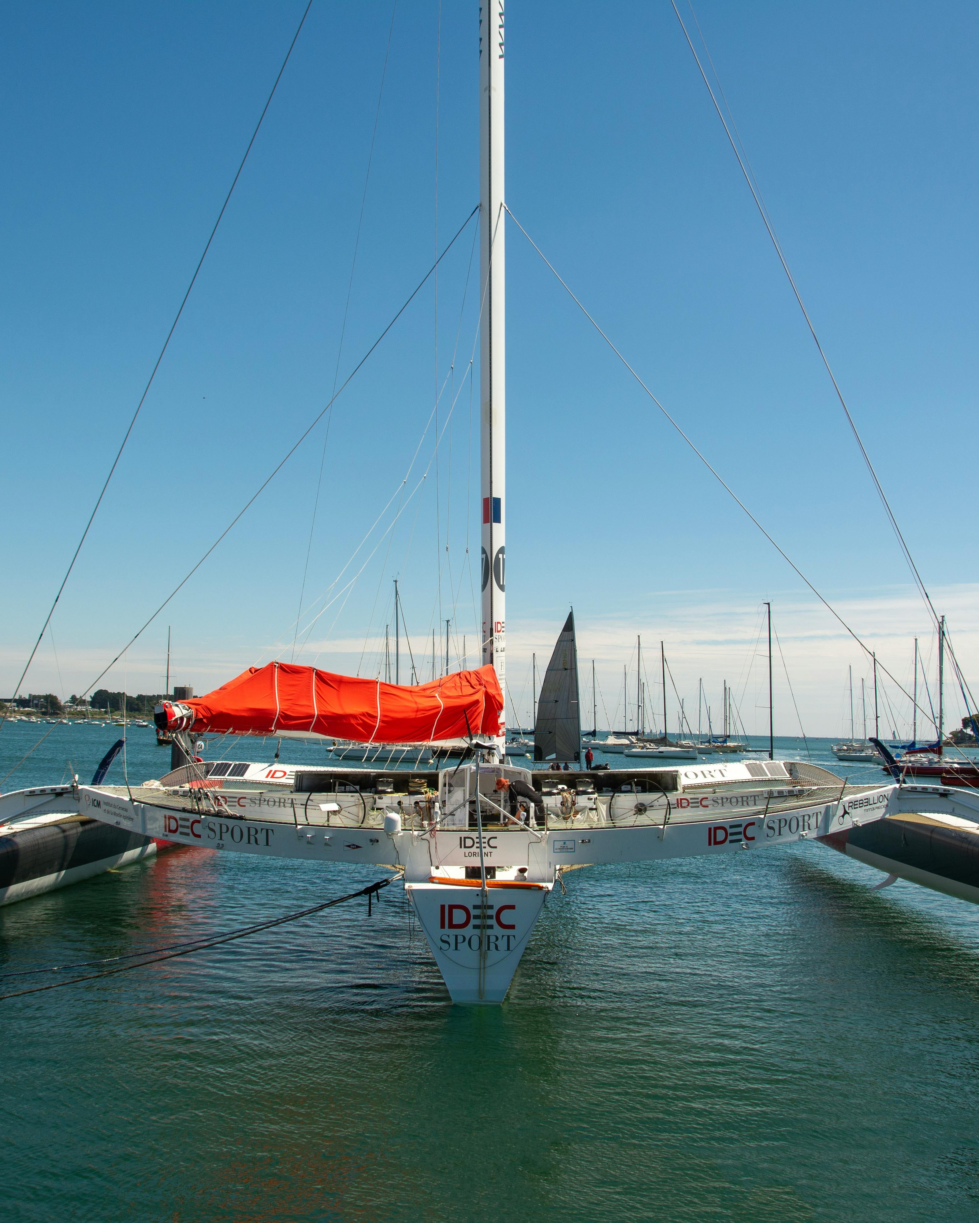 IDEC Sport Trimaran in Harbor