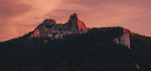 Rocky Mountain Peak at Sunset