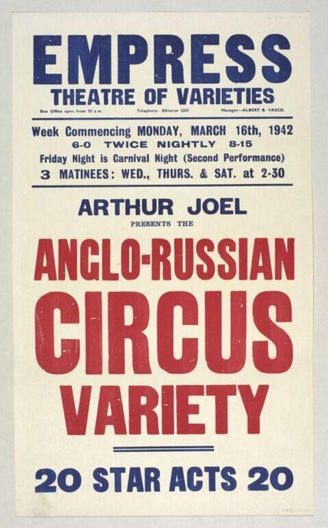 1942 Anglo-Russian Circus Poster