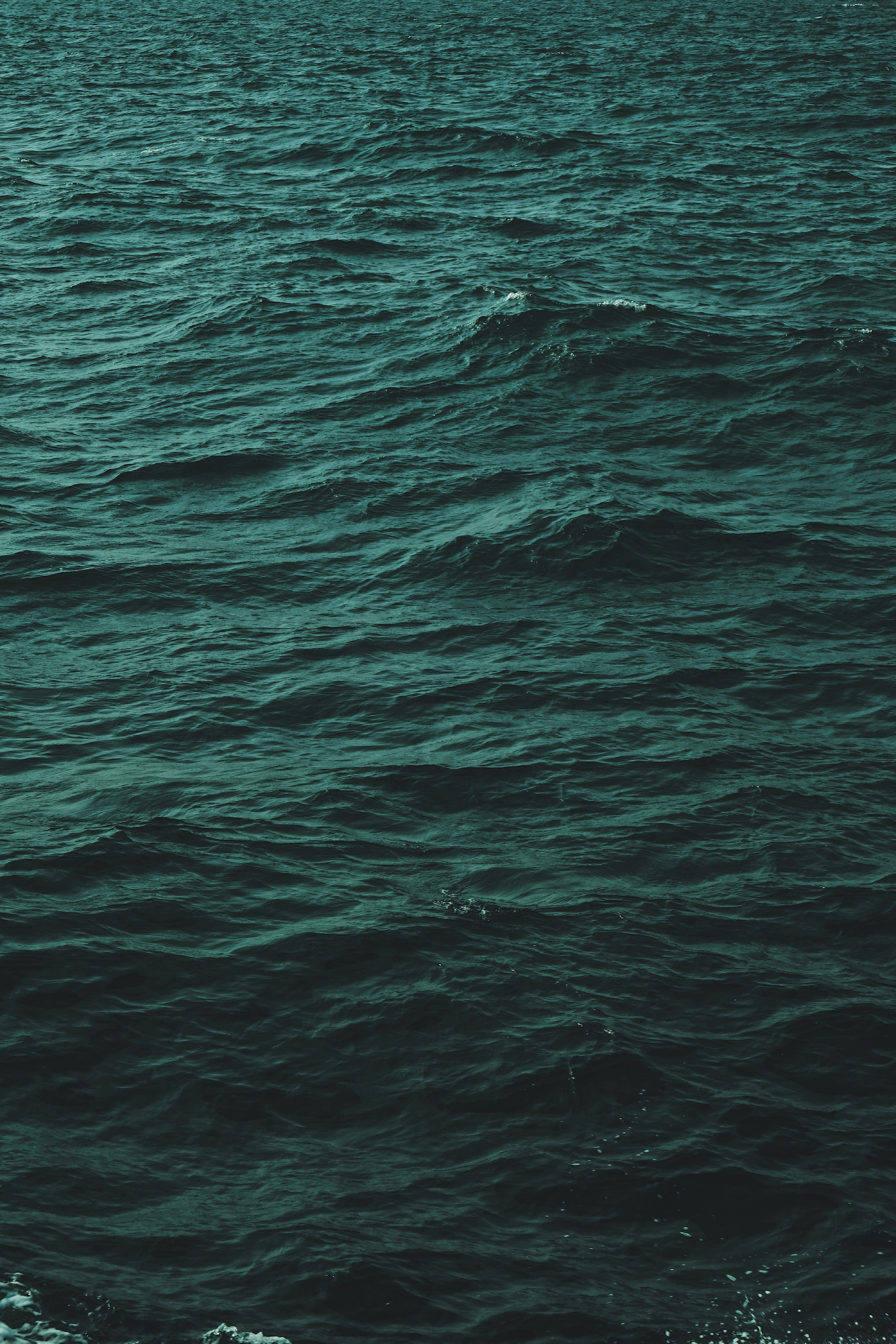 Dark Teal Open Ocean Waves
