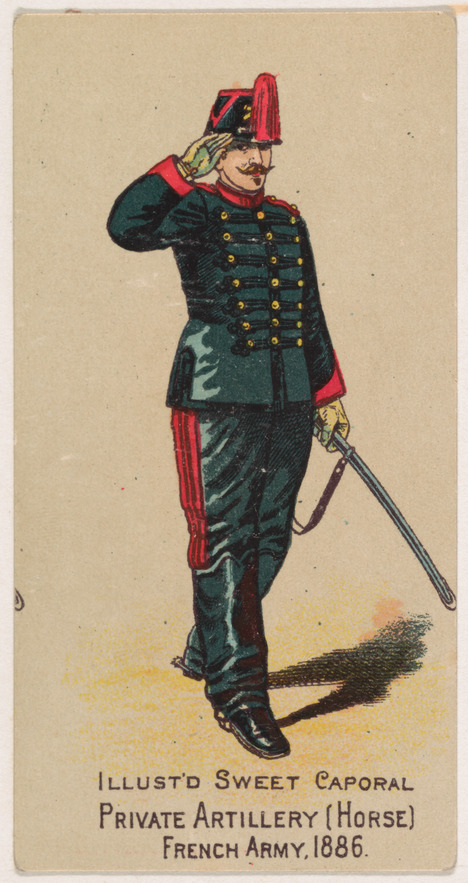 1886 French Horse Artillery Private Illustration