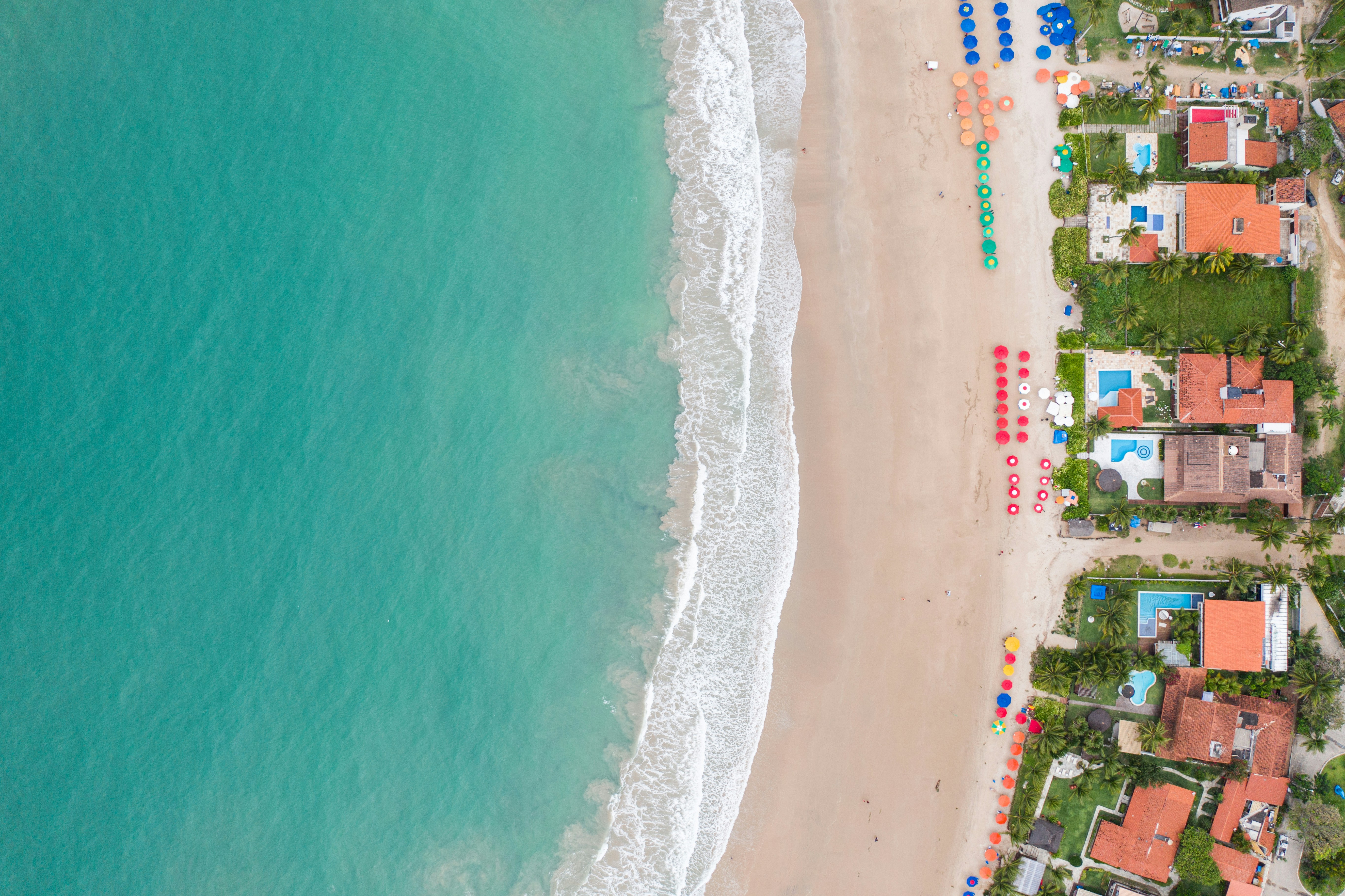 Aerial View of Coastal Beach