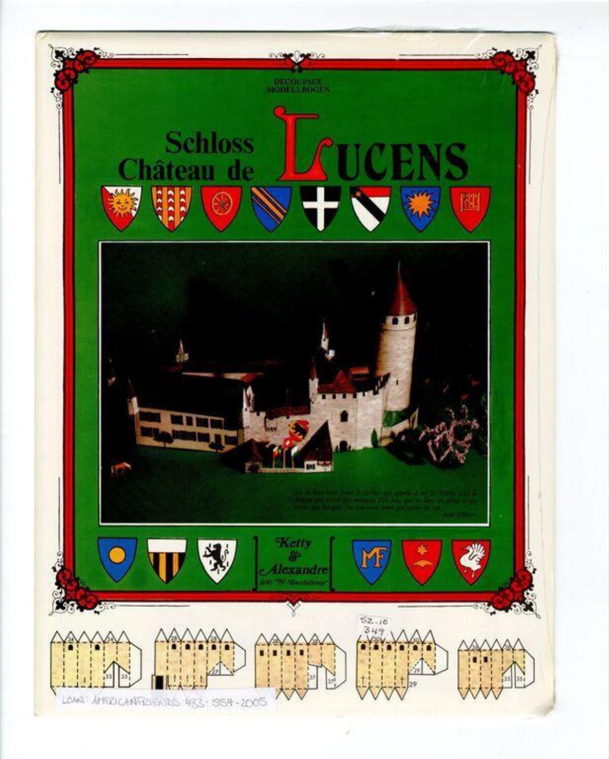 Lucens Castle Paper Model Kit Cover