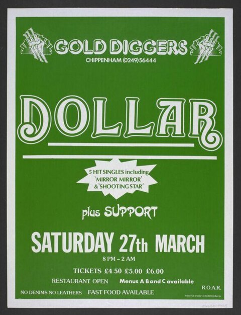 Dollar Live Concert Gig Poster