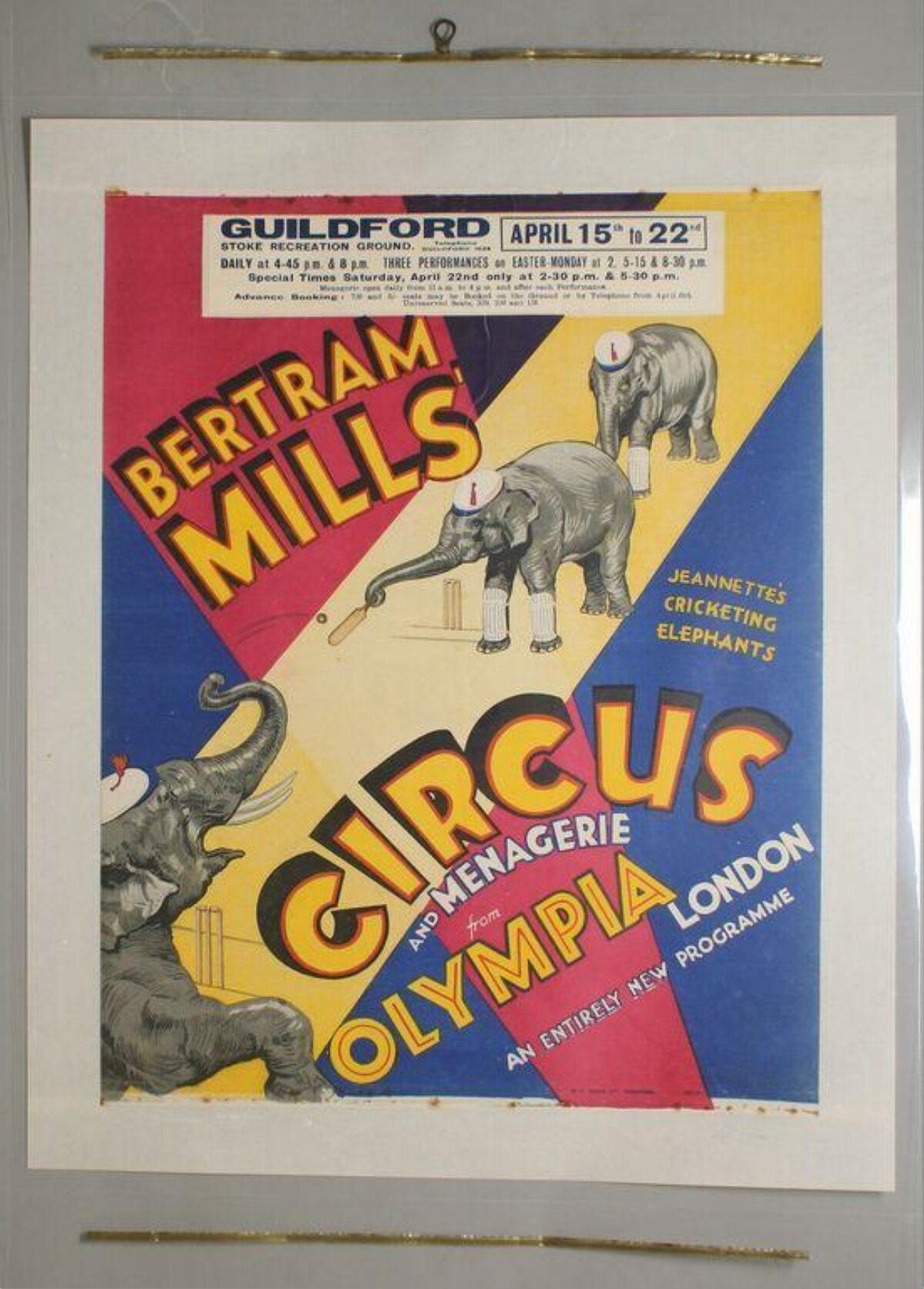 Vintage Bertram Mills Circus Poster