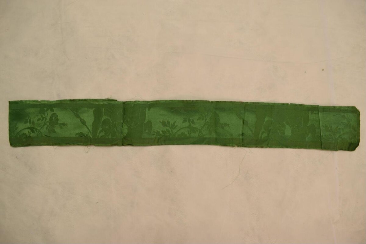 Green Patterned Fabric Strip