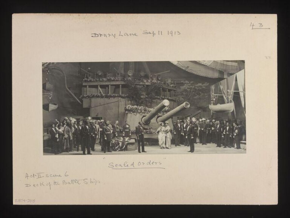 1913 Sealed Orders Drury Lane Stage Scene