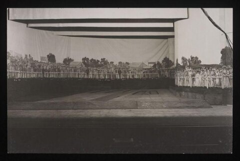 Vintage Black and White Outdoor Spectator Event