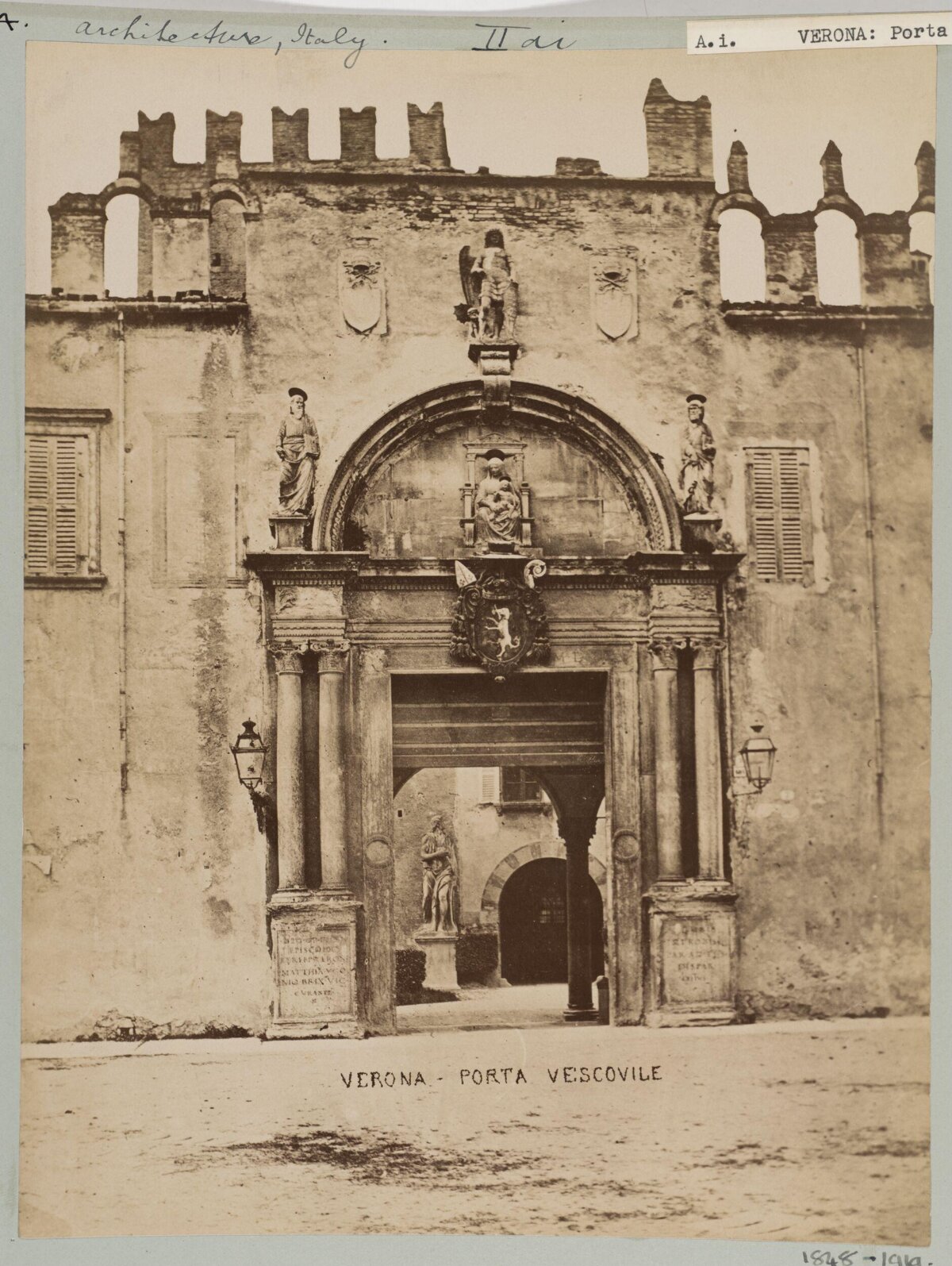 Porta Vescovile, Verona Historical Photo