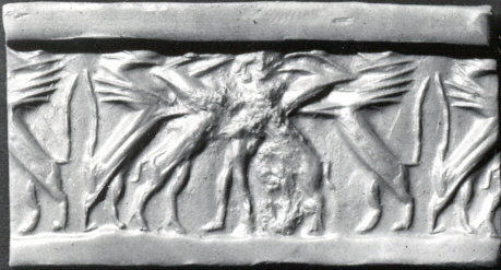 Ancient Cylinder Seal Relief Impression