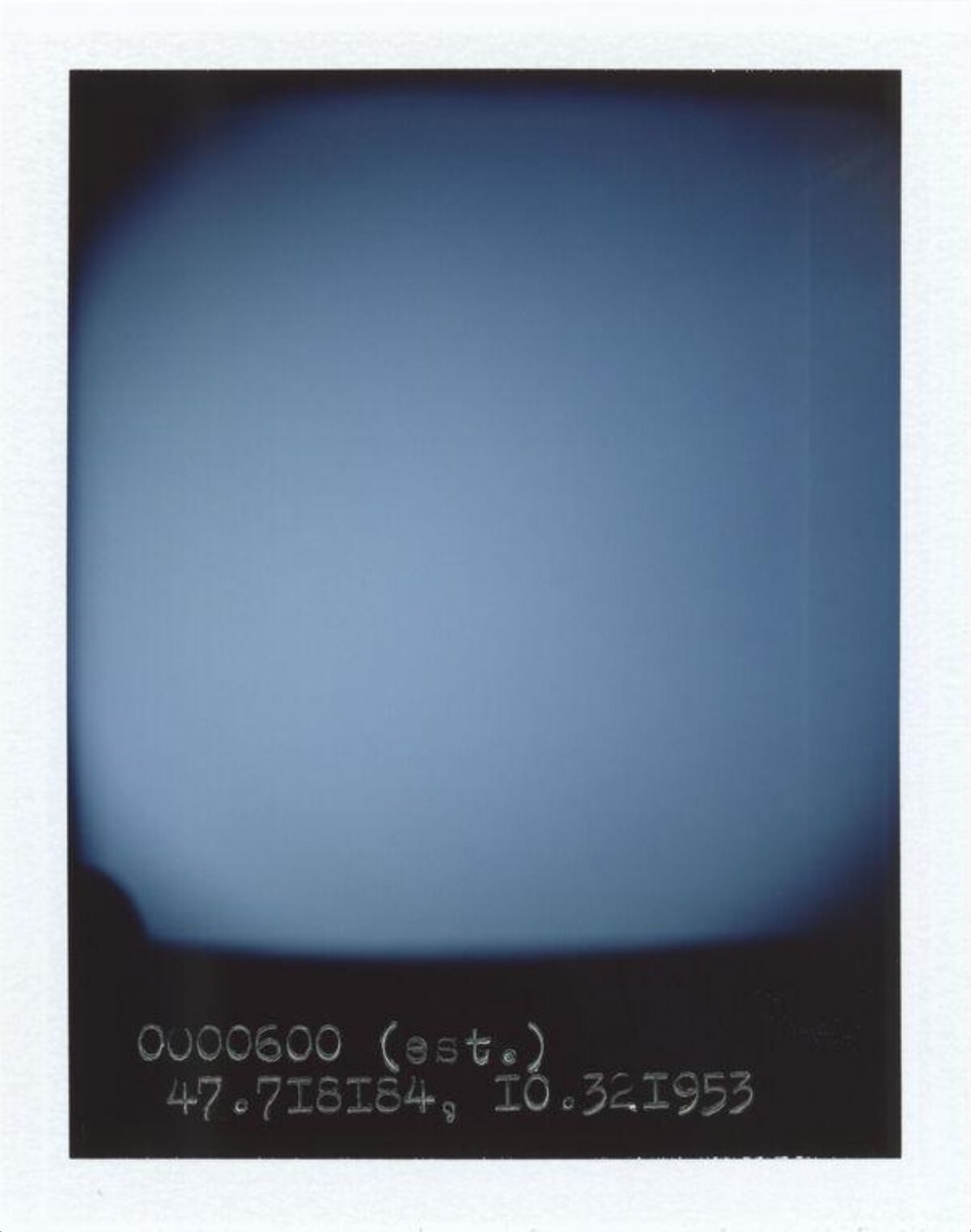 Blue Sky Polaroid With Coordinates