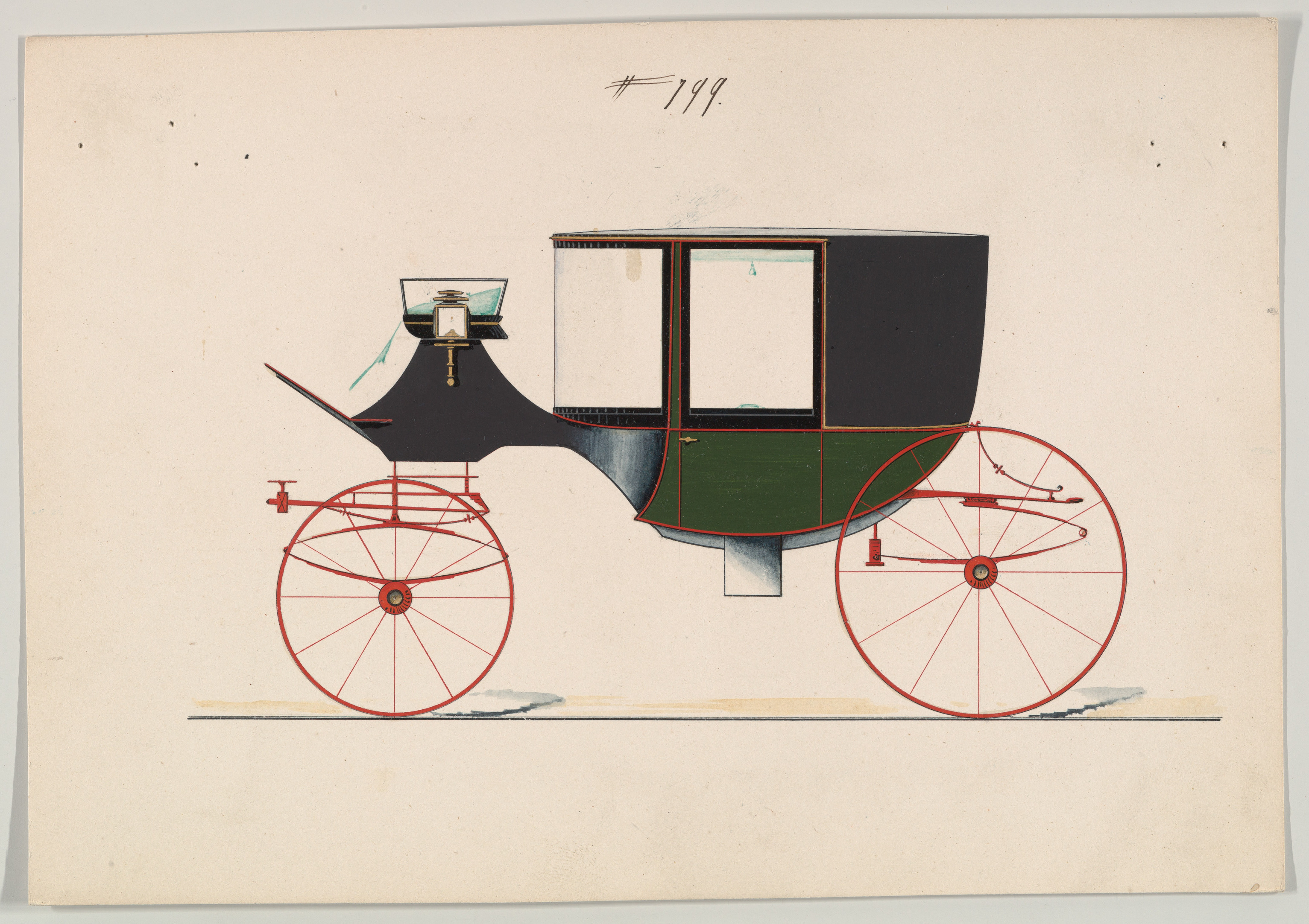 Vintage Carriage Design Drawing
