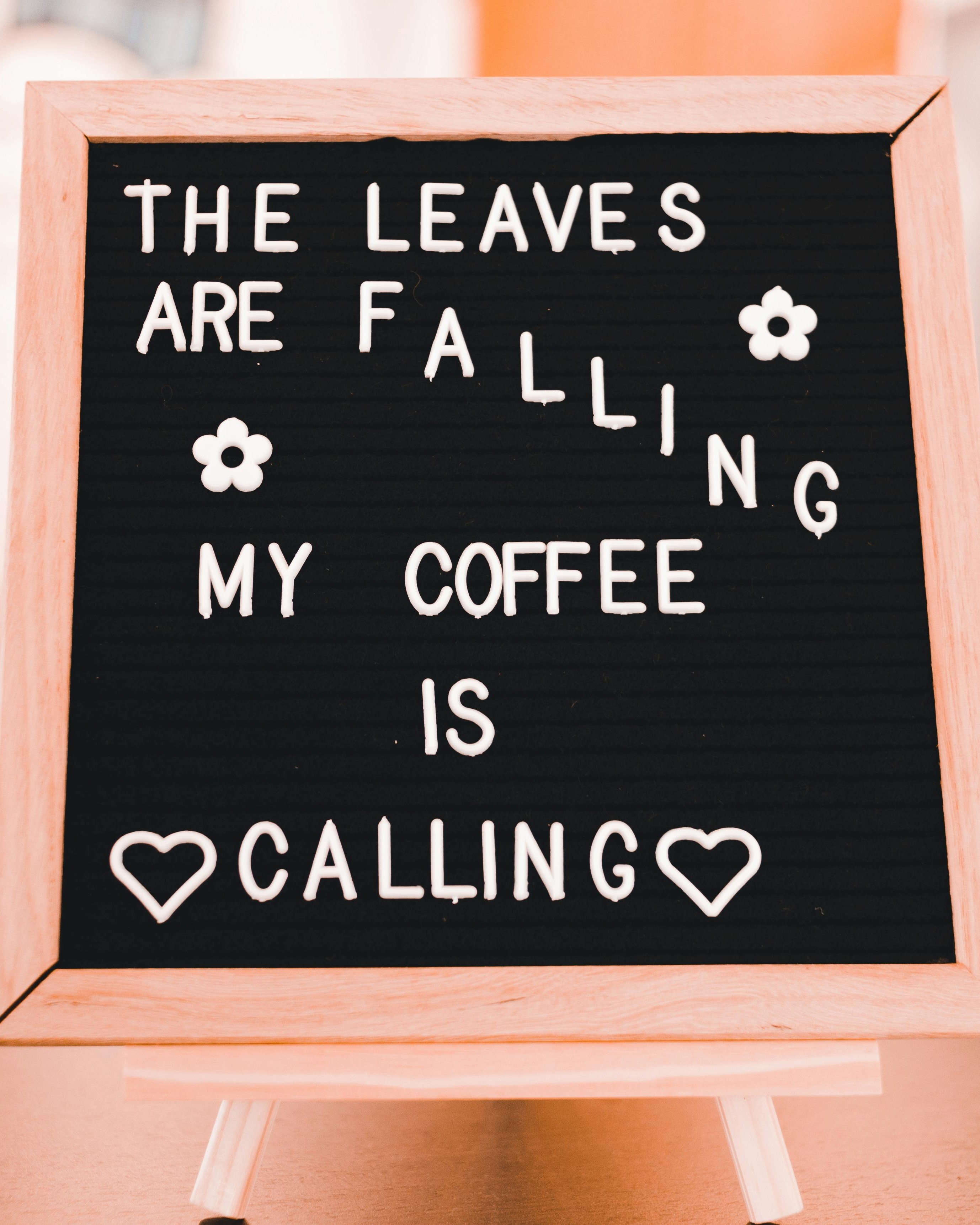 Fall Coffee Quote Letter Board