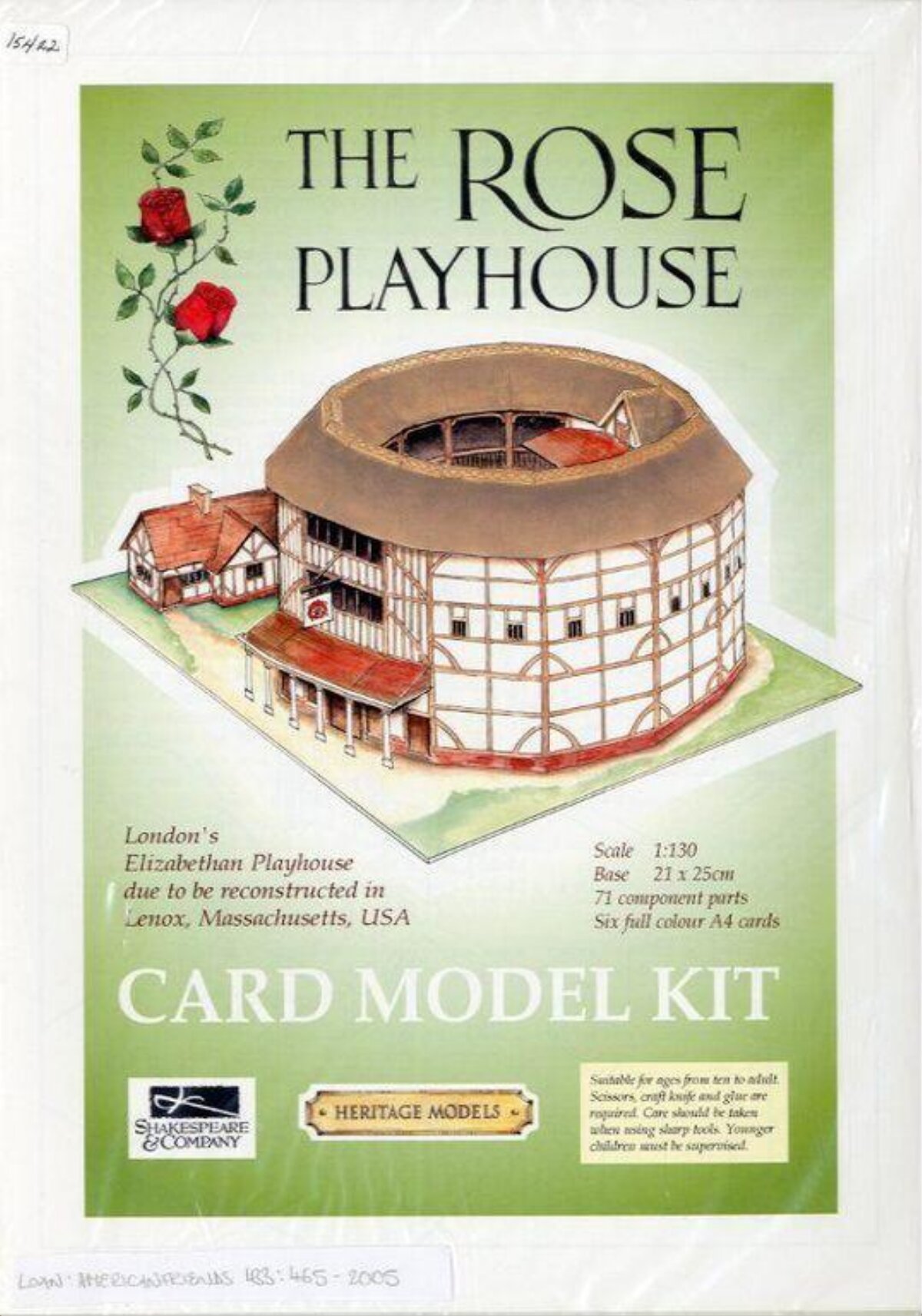 The Rose Playhouse Card Model Kit