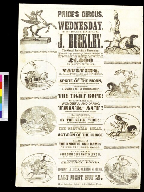 Vintage Price's Circus Performance Poster