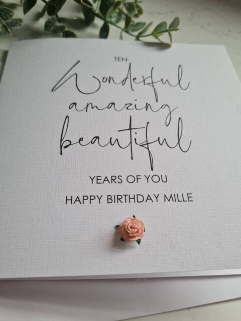Personalized 10th Birthday Greeting Card