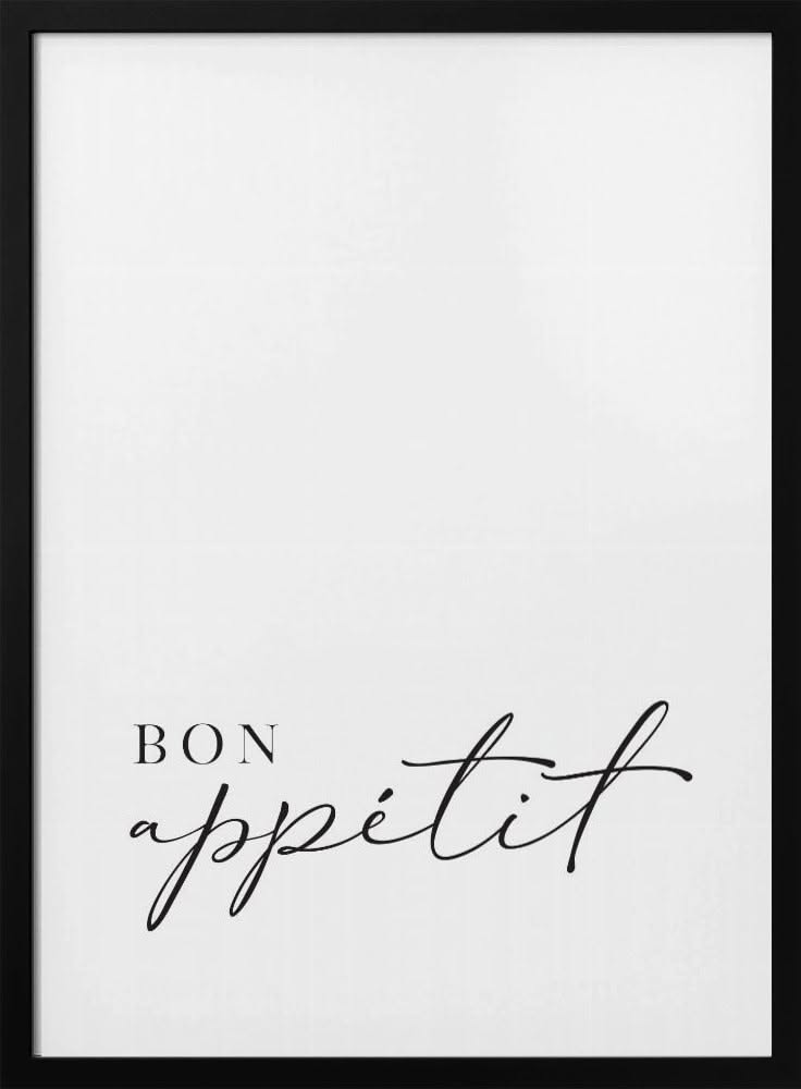 Framed Bon Appetit Text Art