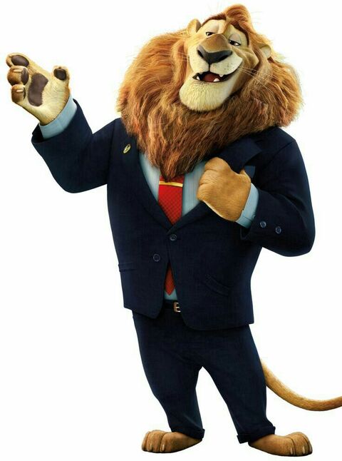 Animated Lion Mayor Lionheart from Zootopia