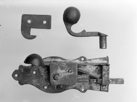 Vintage Iron Door Latch Components