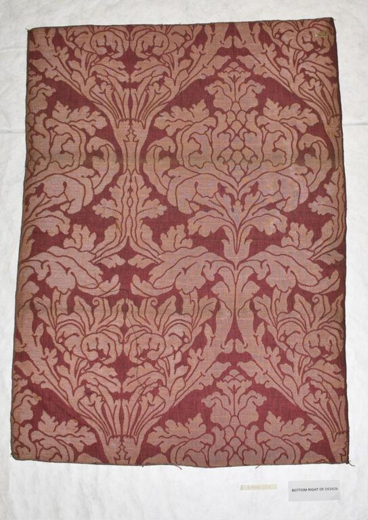 Vintage Damask Pattern Textile Sample