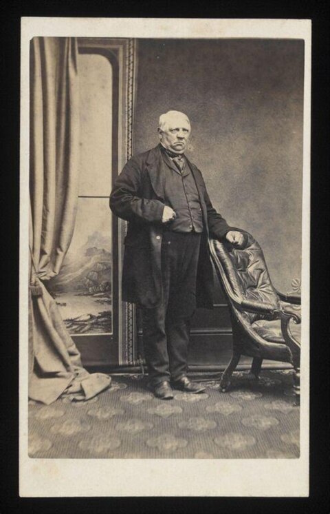 19th Century Studio Portrait of Elderly Man