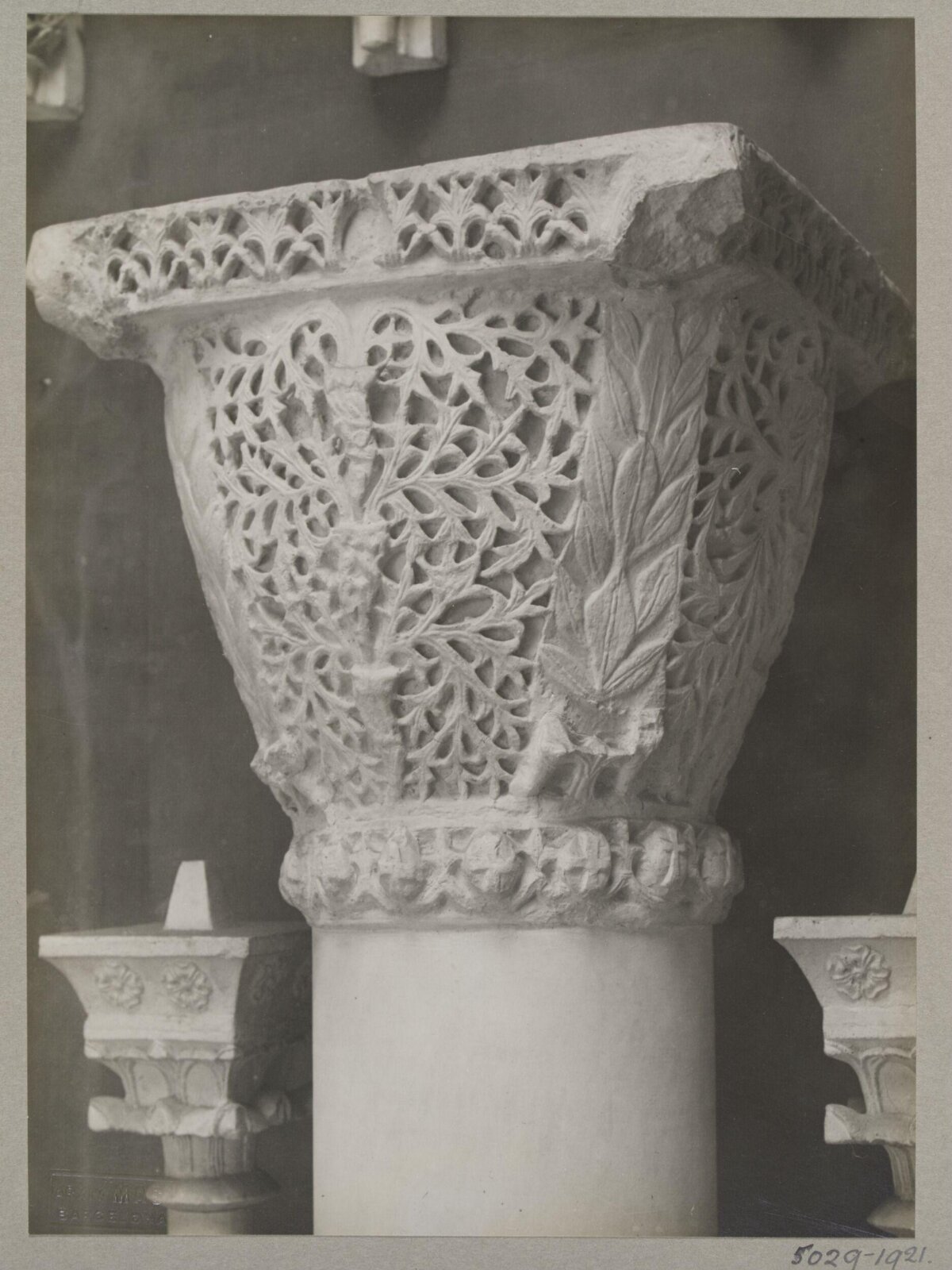 Ornately Carved Stone Column Capital