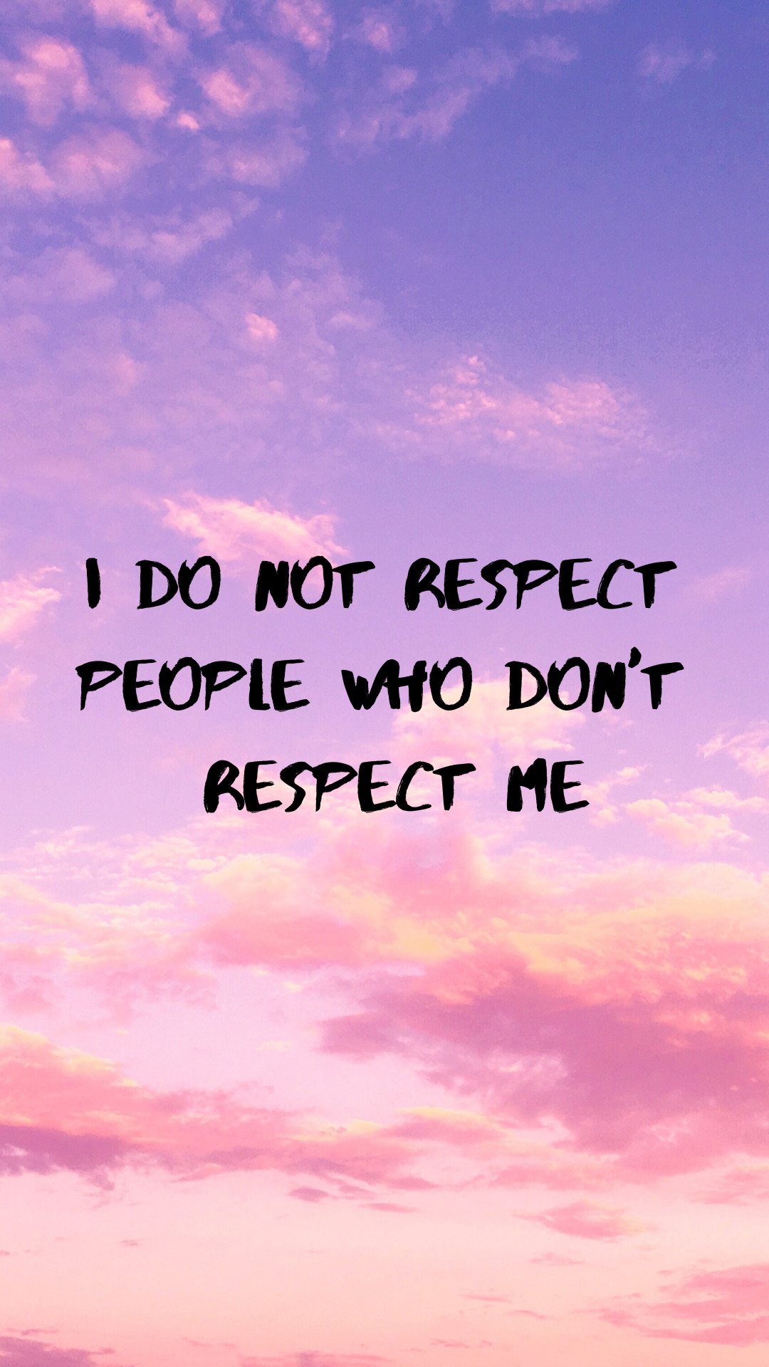 Self Respect Quote Over Sunset Sky