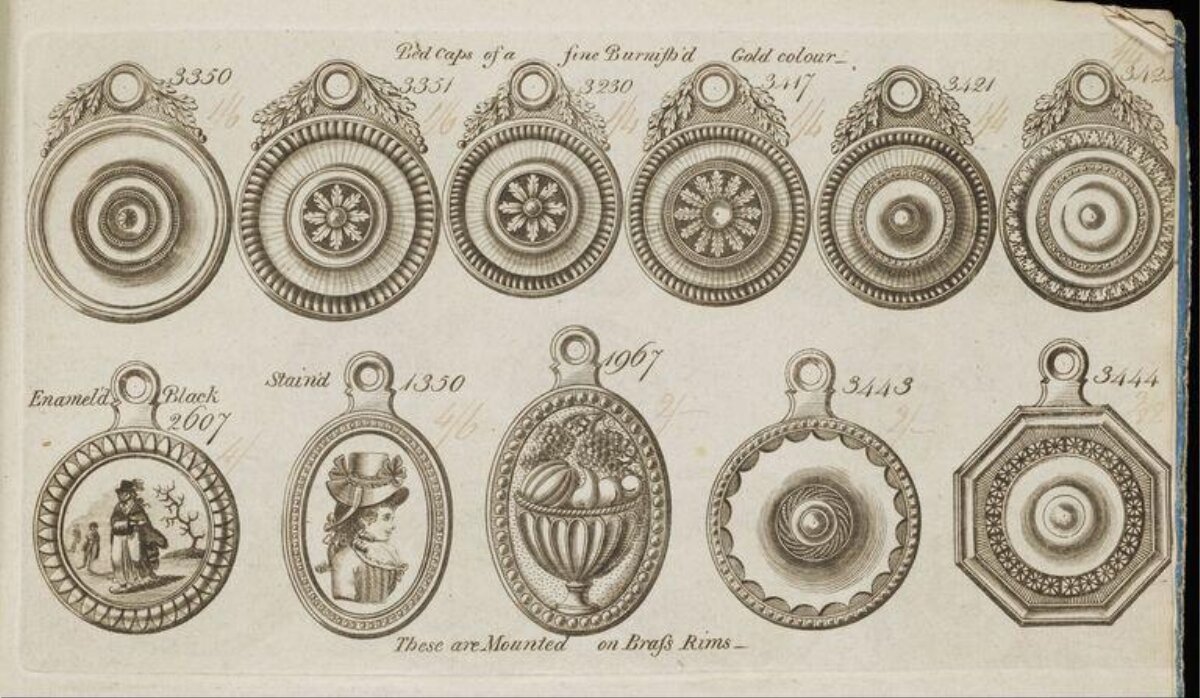 Antique Bed Cap Ornament Design Print