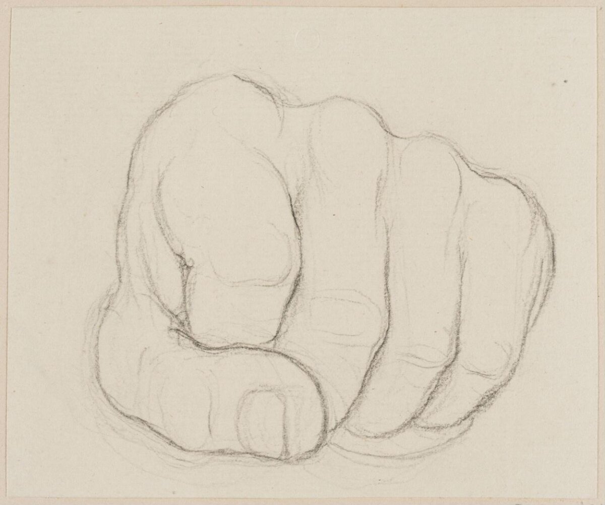 Pencil Sketch of Clenched Fist