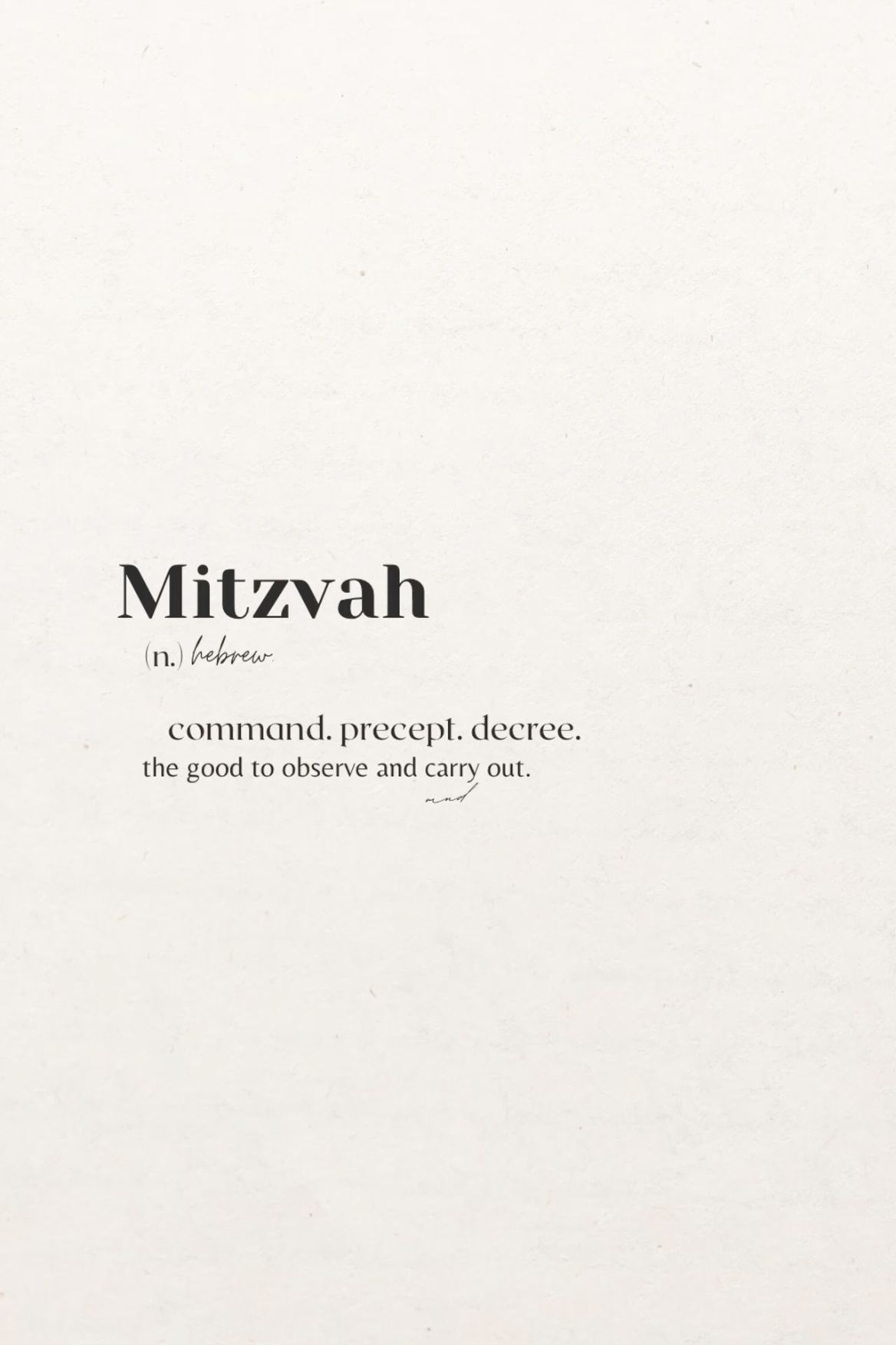Mitzvah Hebrew Word Definition