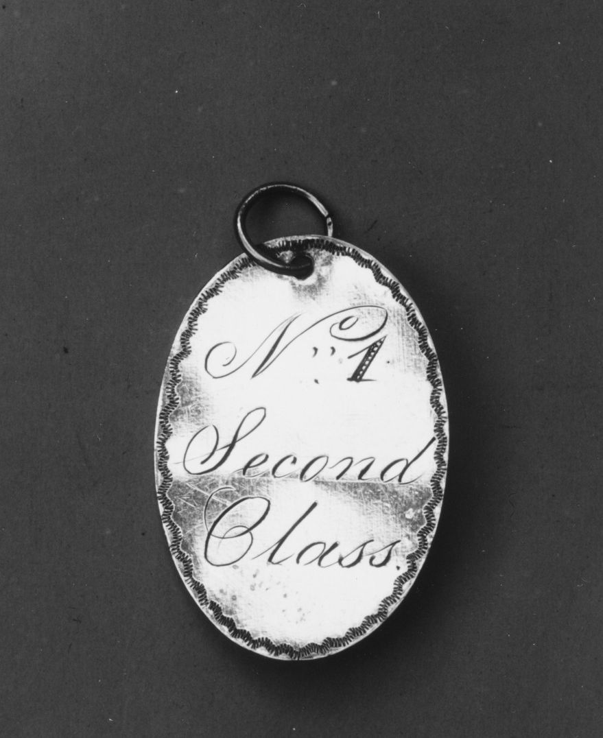 Engraved Second Class No.1 Oval Tag