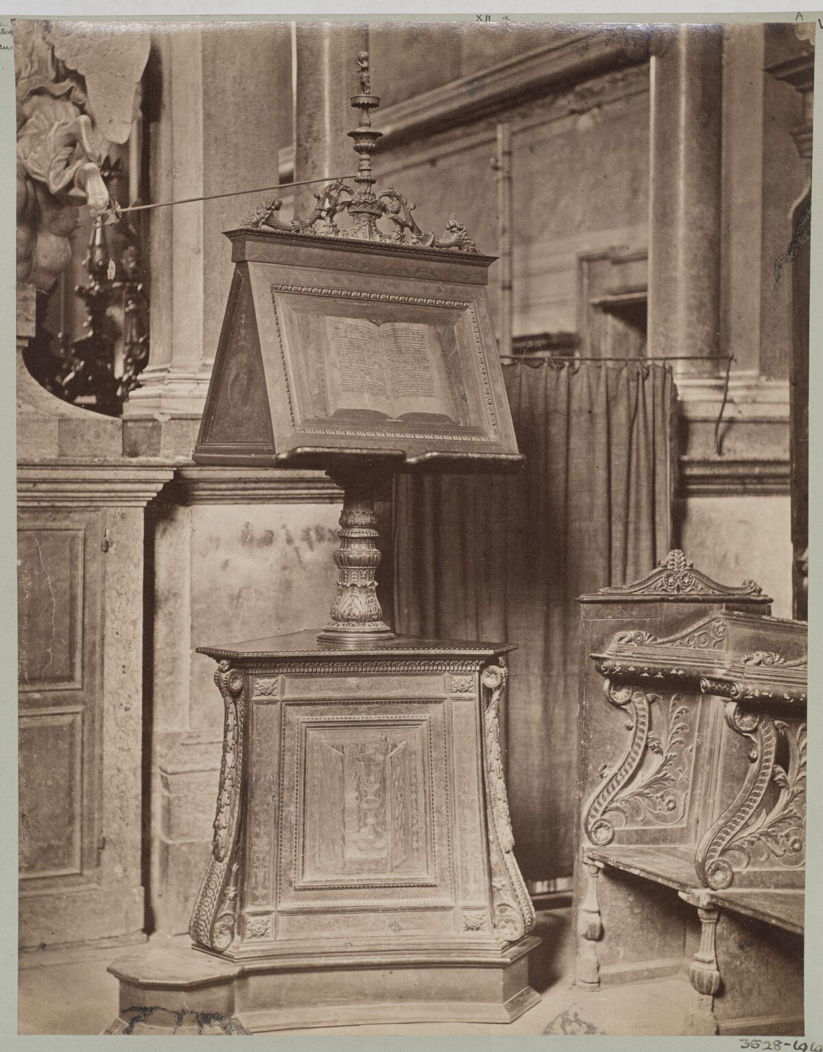 Ornate Antique Church Lectern