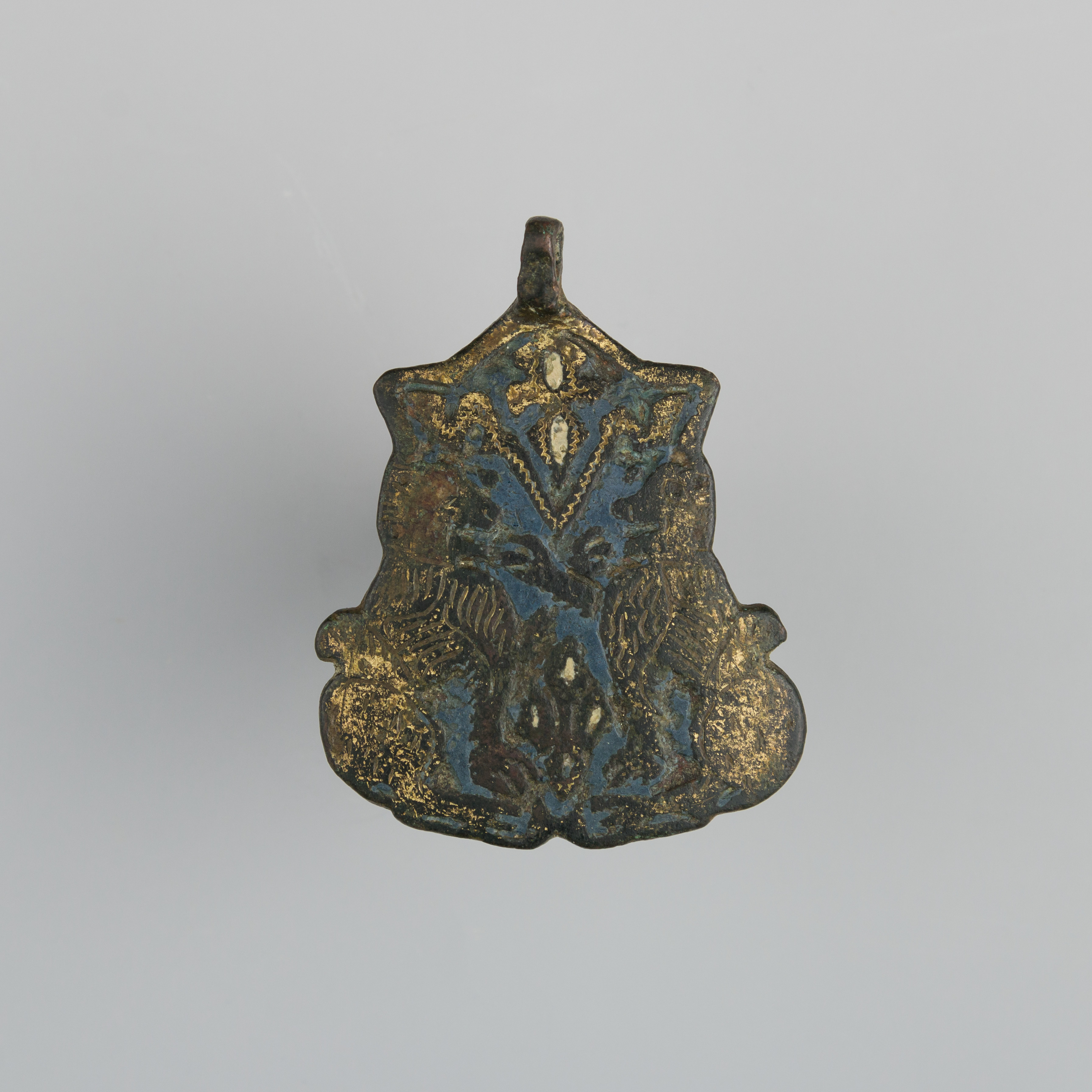 Ancient Enamel Bronze Pendant