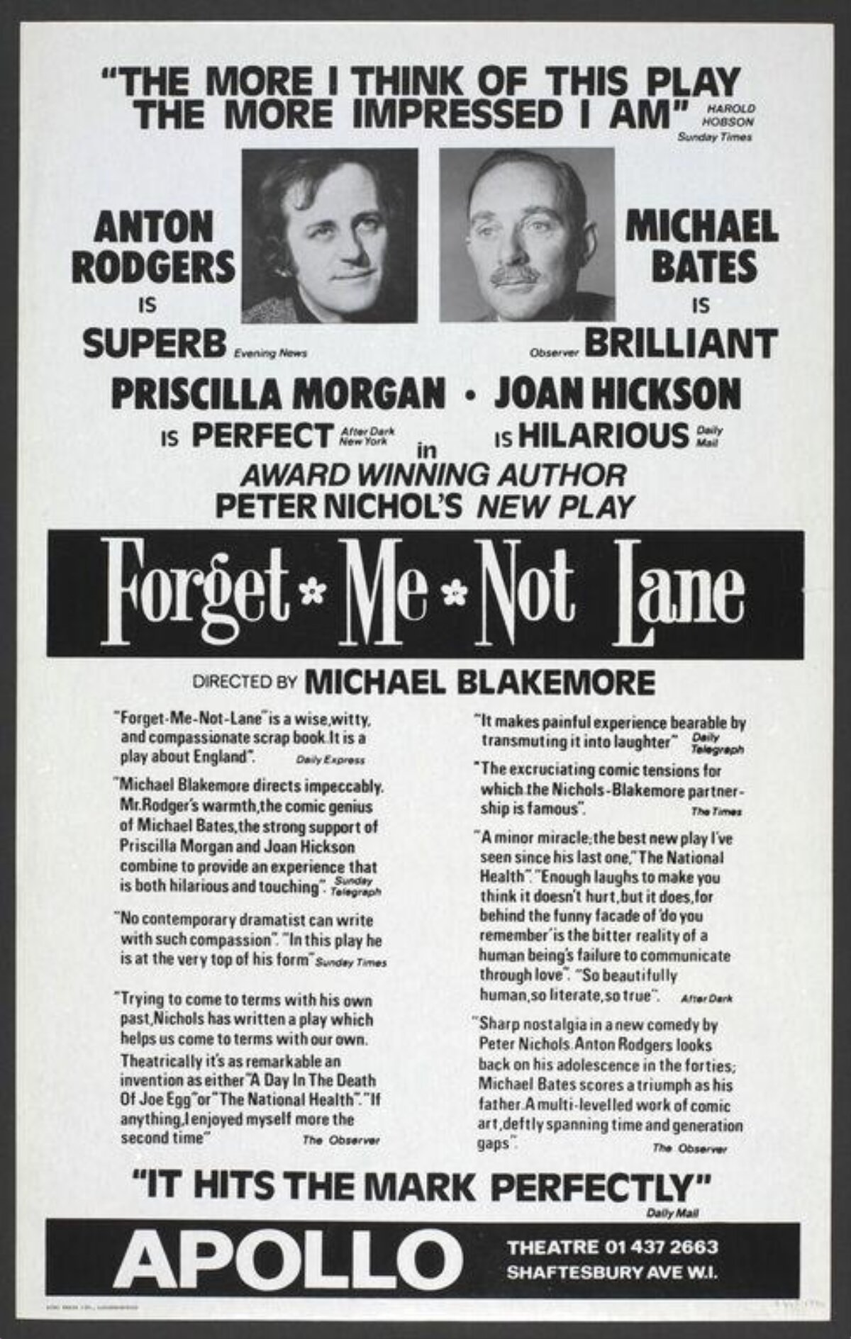 Forget-Me-Not Lane Theatre Poster