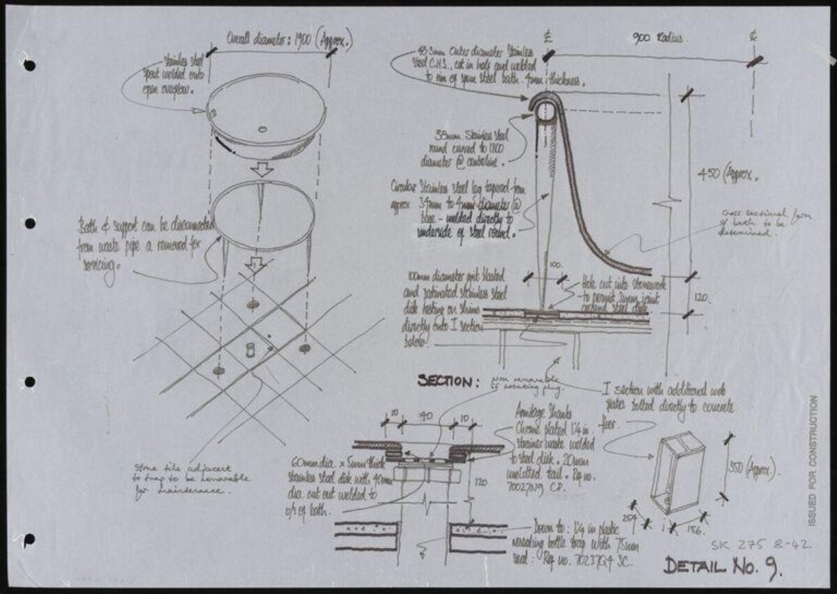 Custom Washbasin Construction Sketch