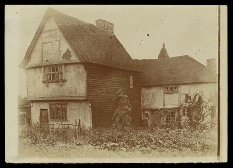 Vintage Photo of Old Timber Cottages