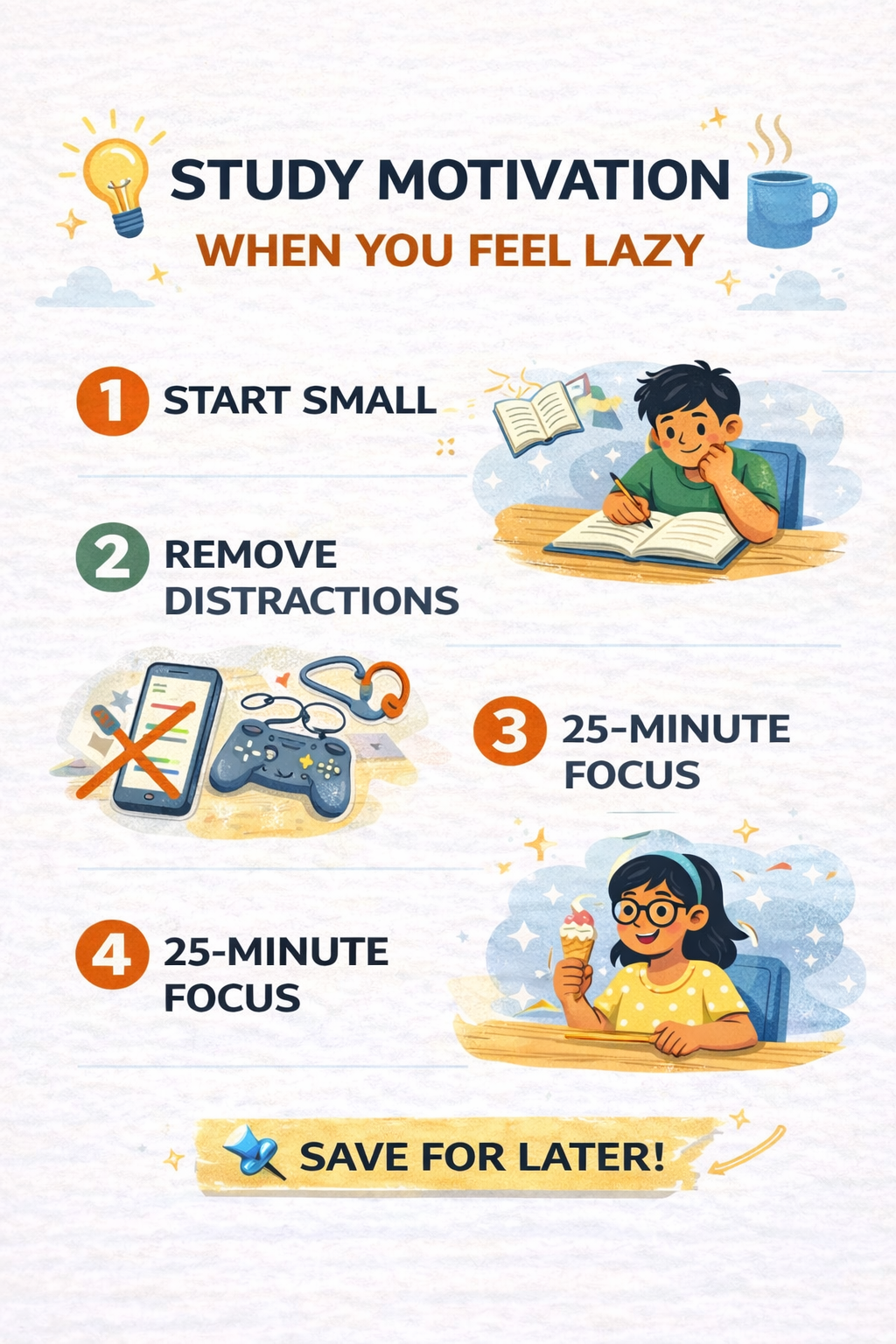 Study Motivation Tips for Lazy Days