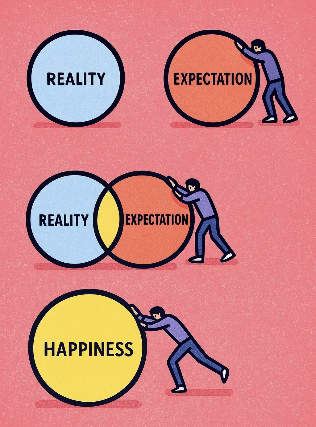 The Link Between Expectation, Reality and Happiness