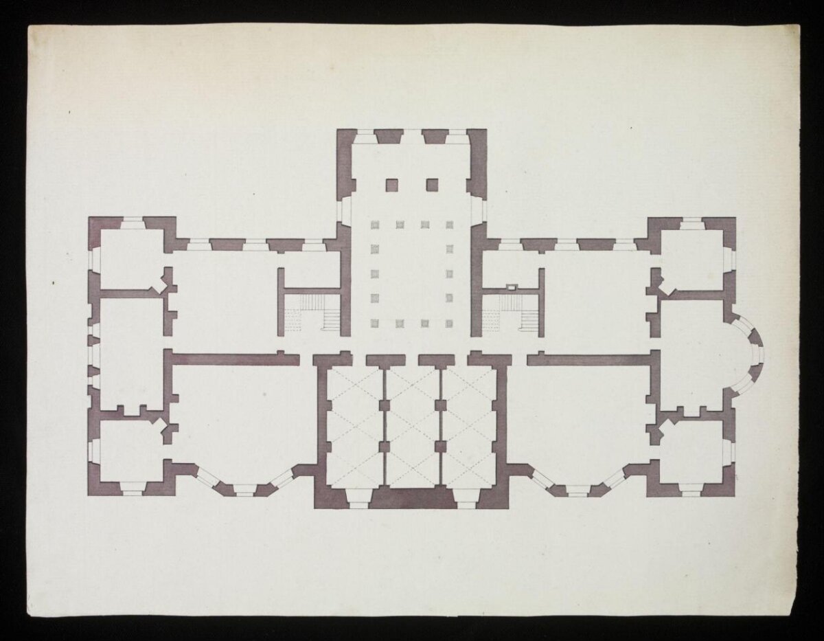 Hand Drawn Building Floor Plan