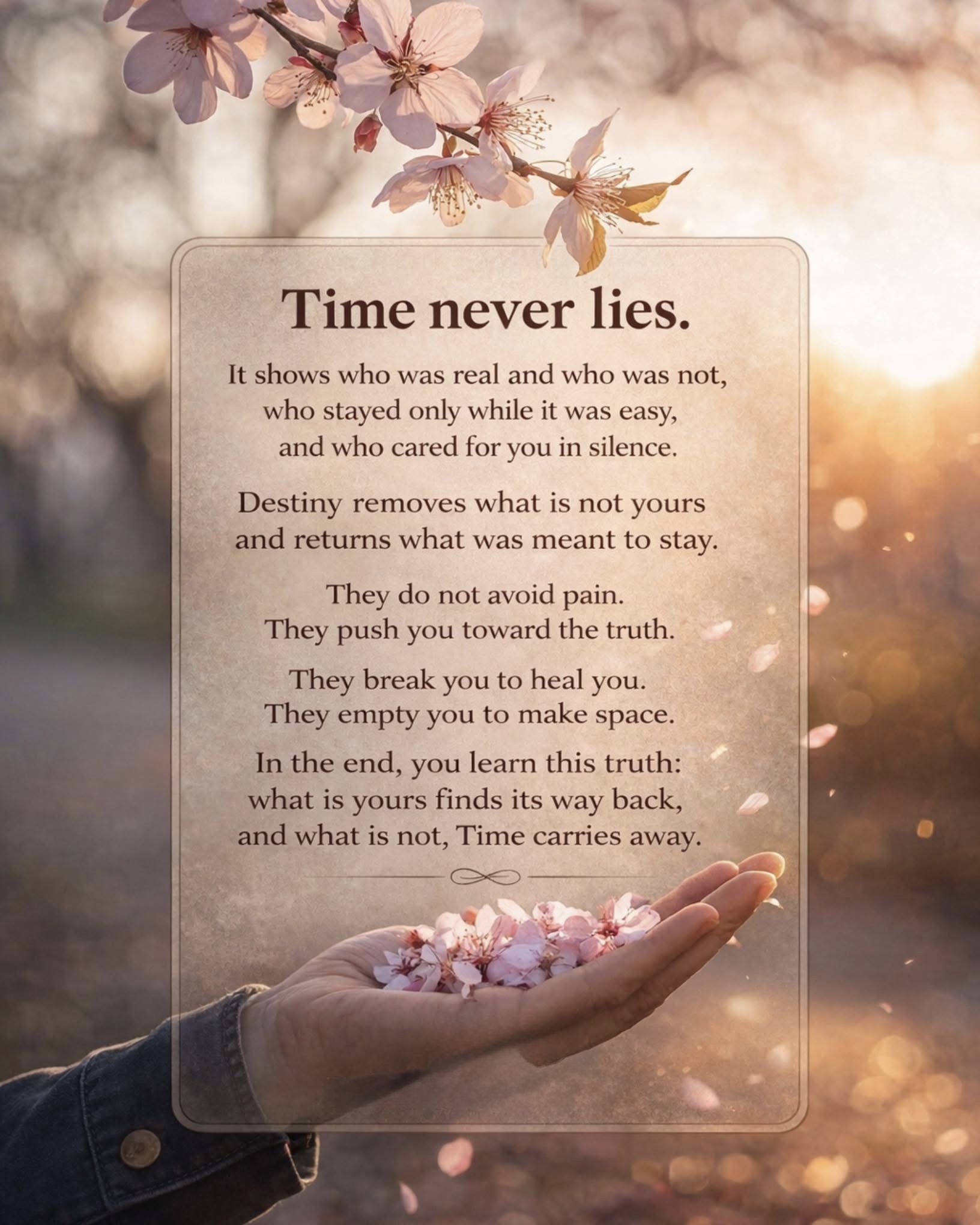 Time Never Lies Motivational Quote
