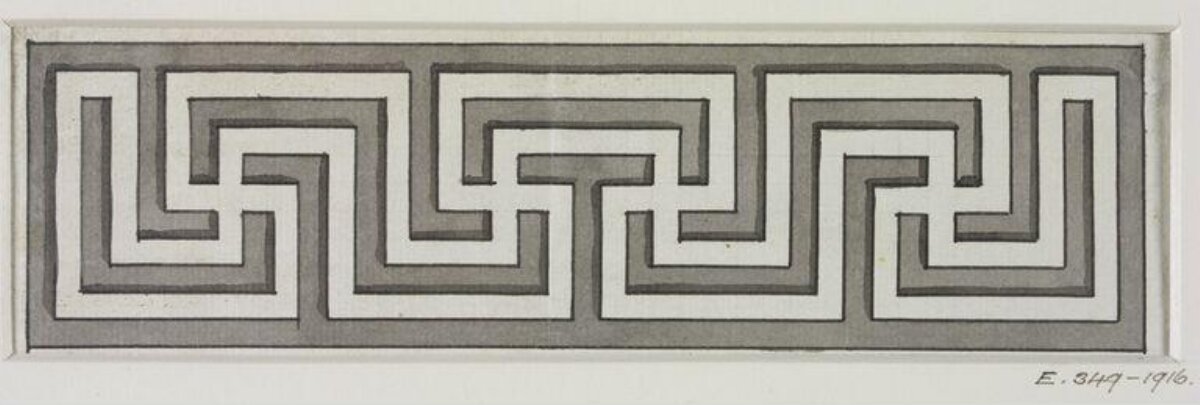 Greek Key Geometric Pattern Design