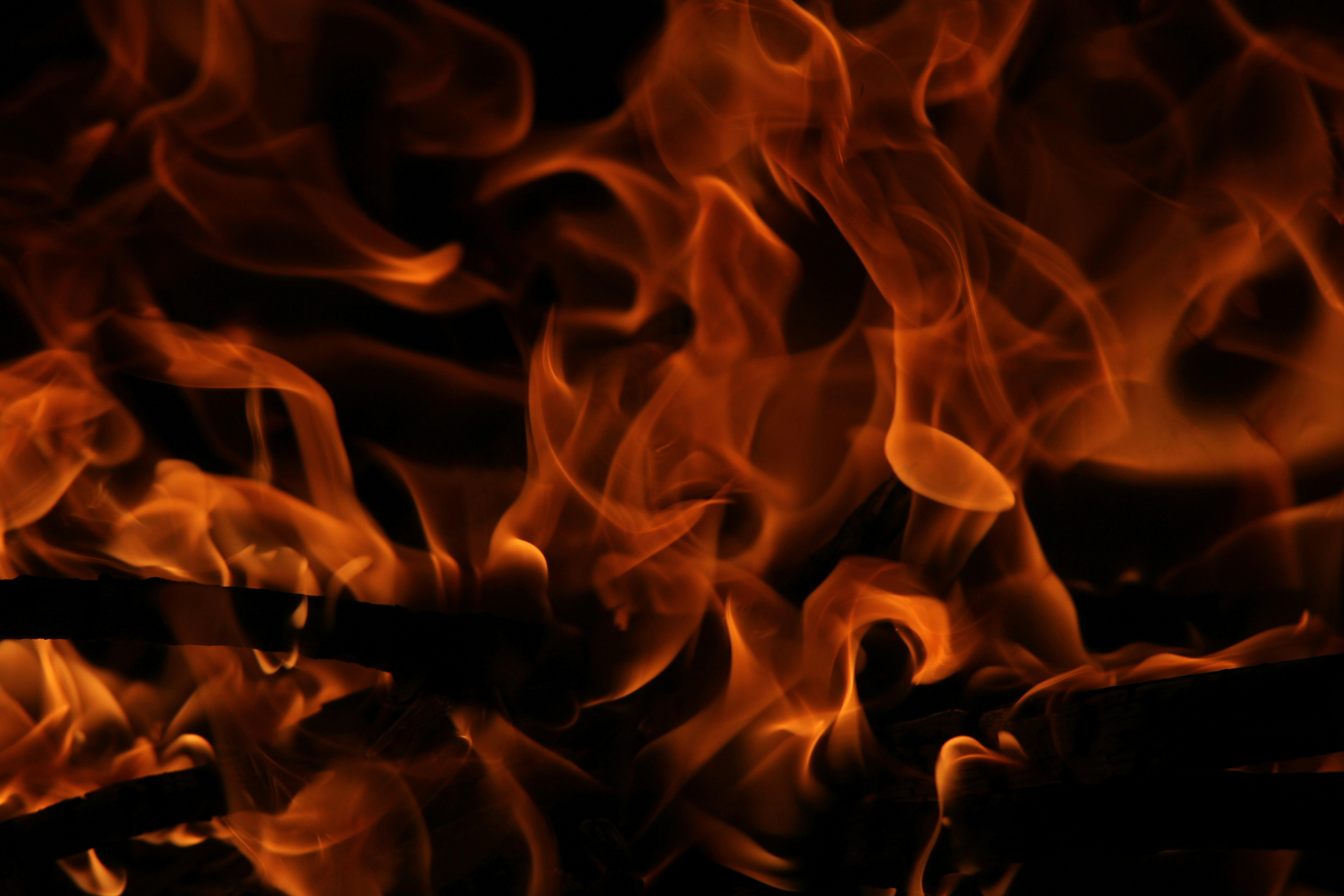 Close Up of Burning Flames