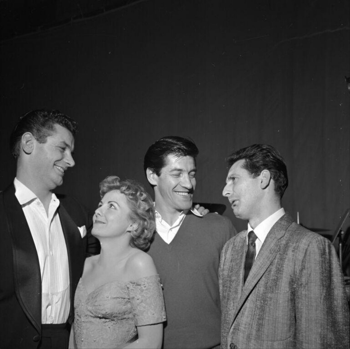 Four Smiling People Vintage Group Photo