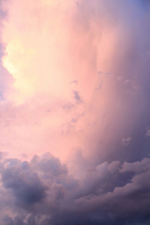 Pink Sunset Sky with Clouds