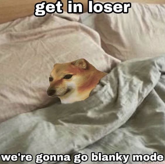 Cheems Blanky Mode Meme