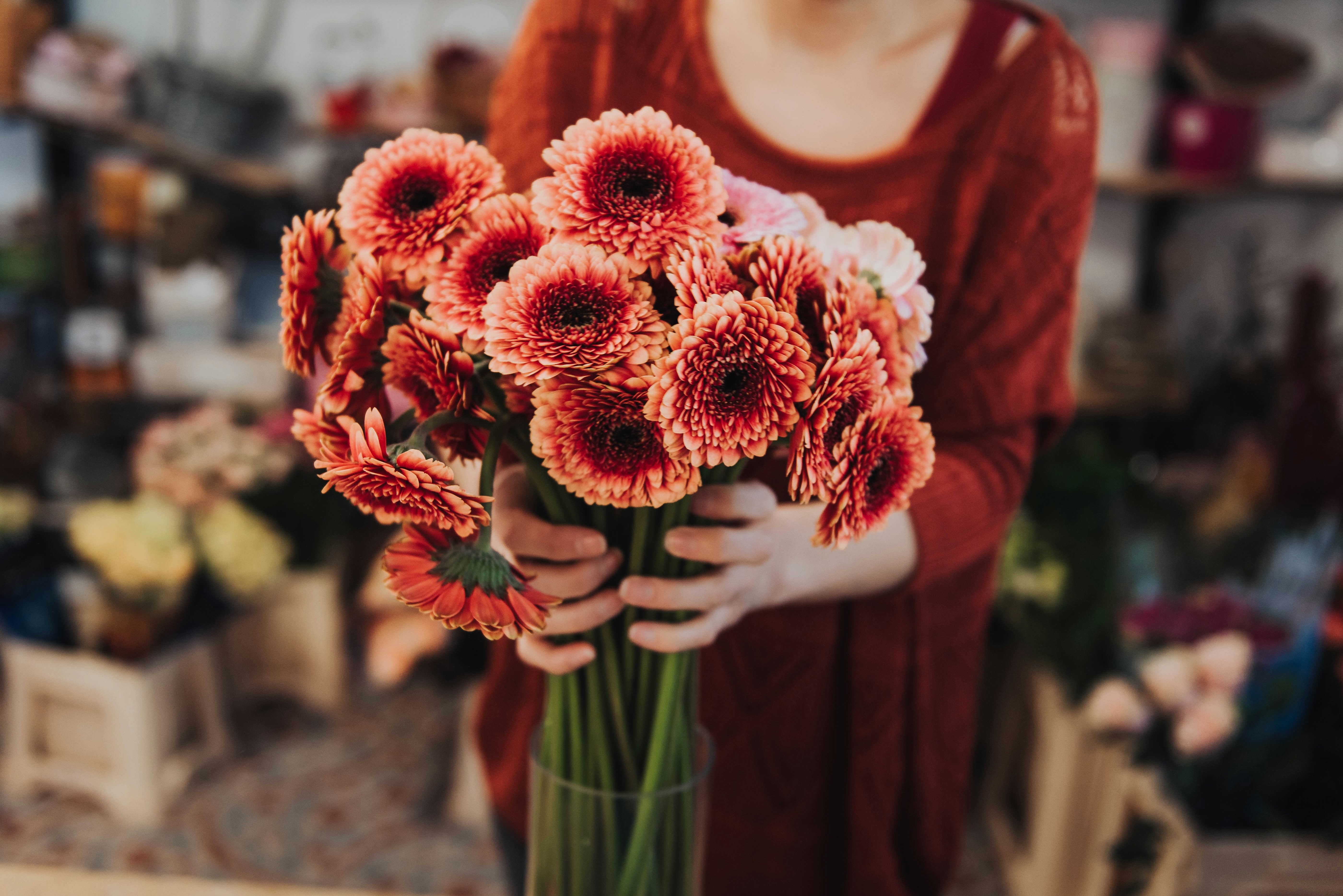 Orange Gerbera Flower Bouquet