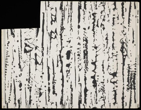 Black Ink Abstract Drip Artwork