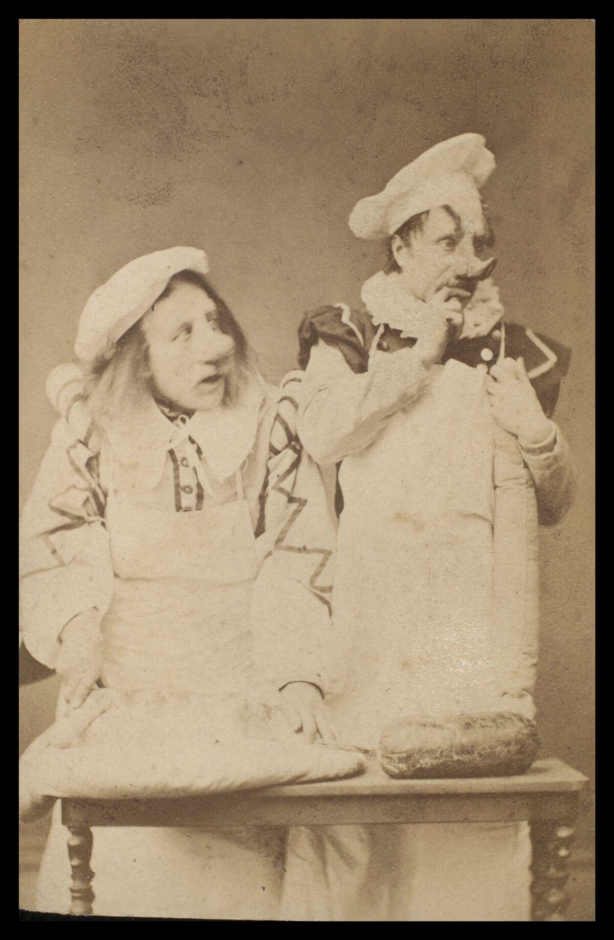 Vintage Photo of Two Clown Bakers