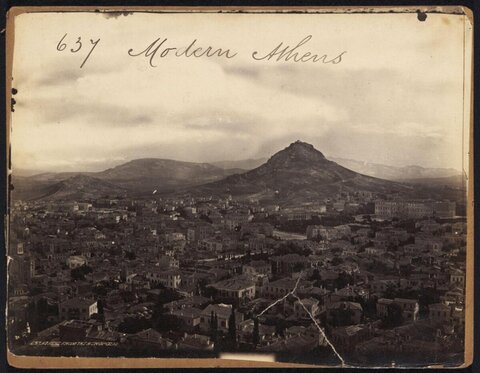 Vintage Panorama of Modern Athens