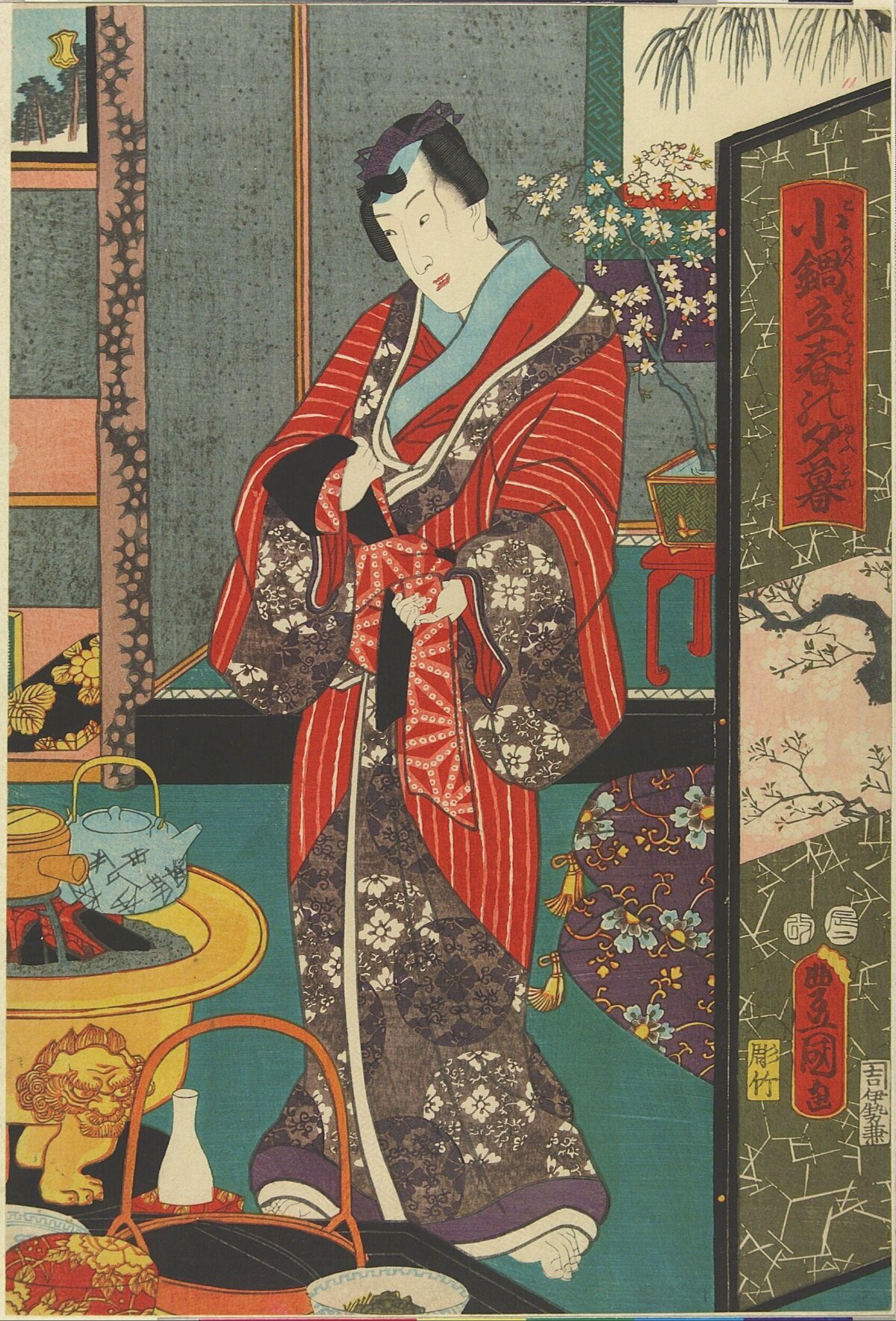 Ukiyo-e Portrait of Woman in Kimono